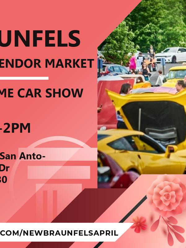 New Braunfels Moms Day Out Vendor Market and Caffeine Chrome Car Show Mesa de trabajo 1
